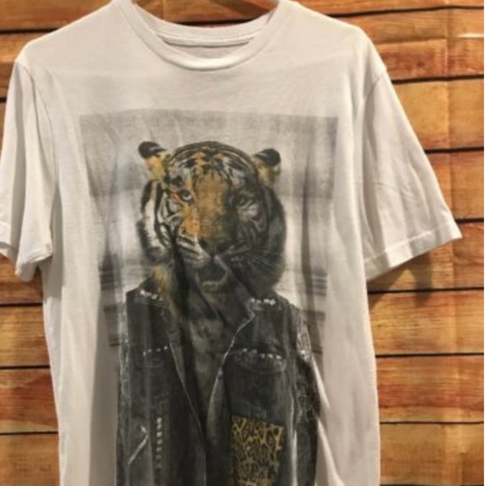 Hipster Tiger Mens T - Shirt